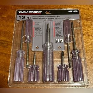 6-Piece Transparent Screwdriver Set New in Package